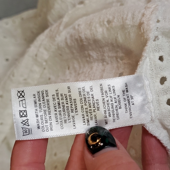 ASOS White Eyelet Ruffle Top - Picture 10 of 13